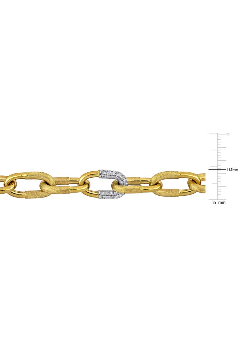 Diamond Oval Link Chain Bracelet 14k, Alternate, color, 14k Gold