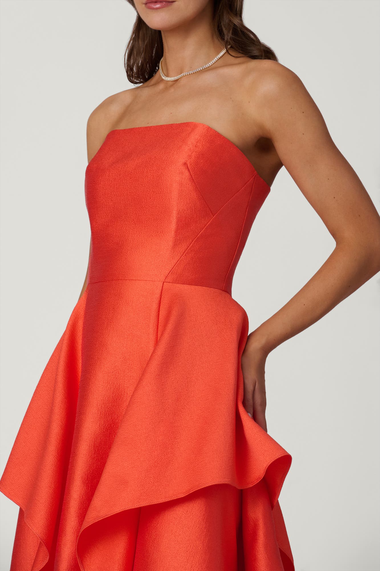 Midnight Pebbled Mikado Pippa Dress - image 2