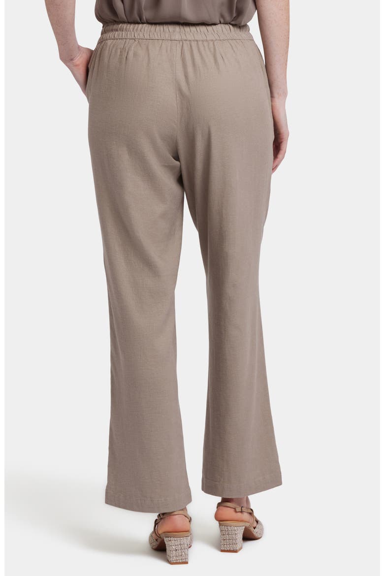 Relaxed Drawstring Linen Blend Pants, Alternate, color, SADDLEWOOD