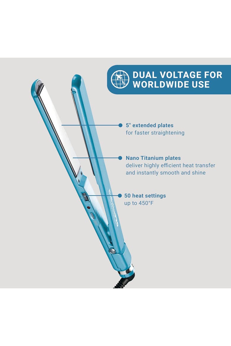 Nano Titanium 1" Ultra-Thin Flat Iron, Alternate, color, Blue