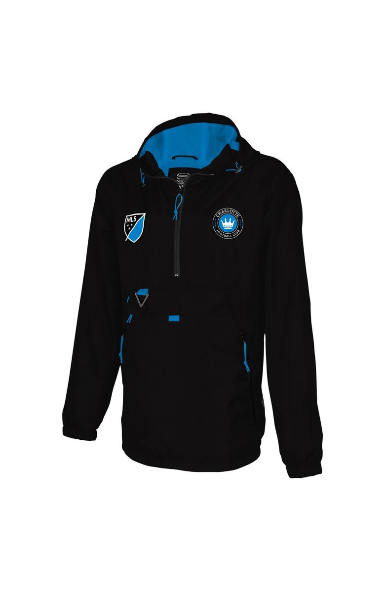 Stadium Essentials Men's Stadium Essentials Black Charlotte FC Compete Quarter-Zip Hoodie Jacket, Alternate, color, Black