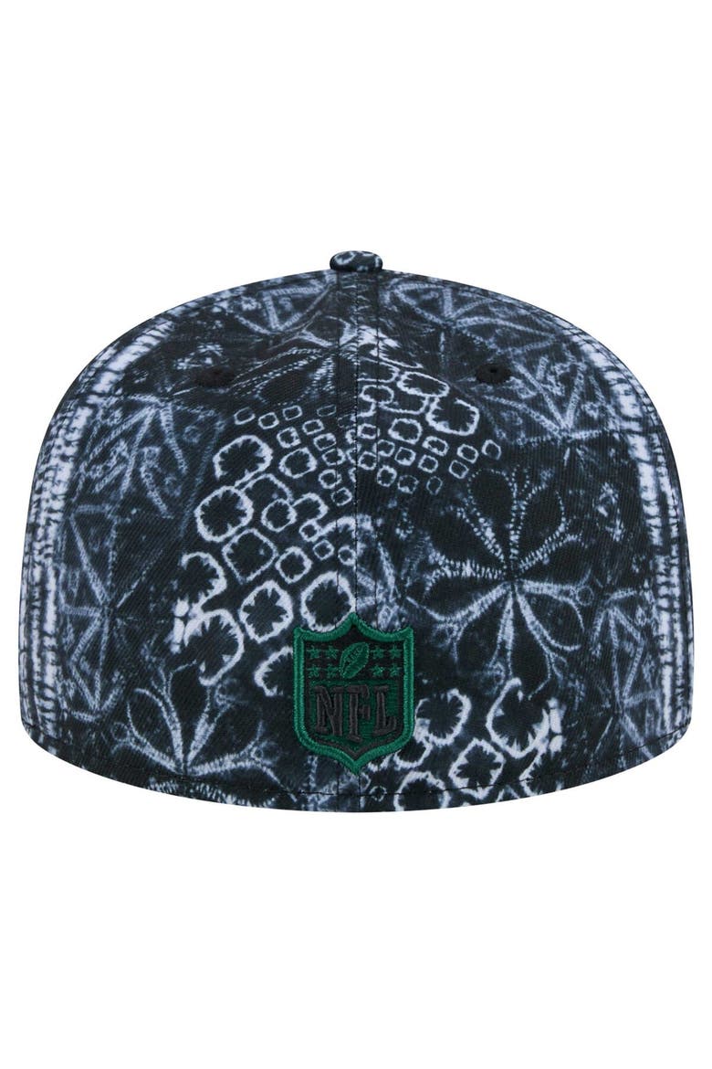 Men's New Era Black New York Jets Shibori 59FIFTY Fitted Hat, Alternate, color, Black