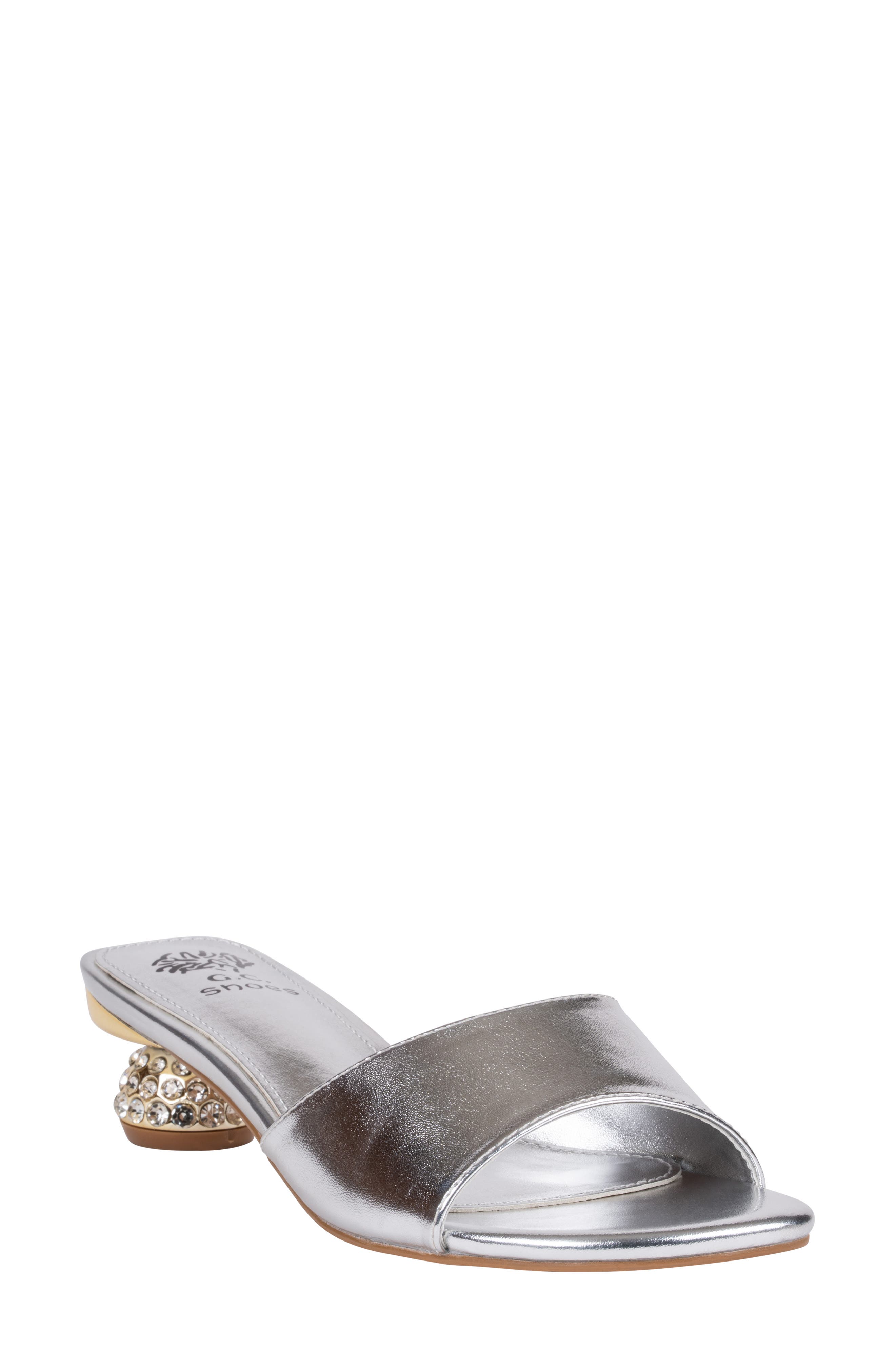 GOOD CHOICE NEW YORK Noho Crystal Embellished Heel Slide Sandal