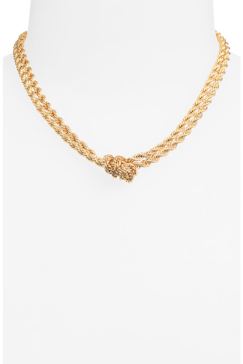 Knotted Rope Chain Necklace, Alternate, color, GOLD