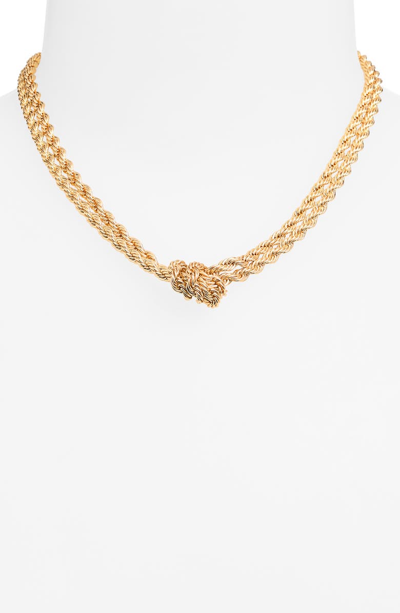 NORDSTROM RACK Knotted Rope Chain Necklace, Alternate, color, Gold