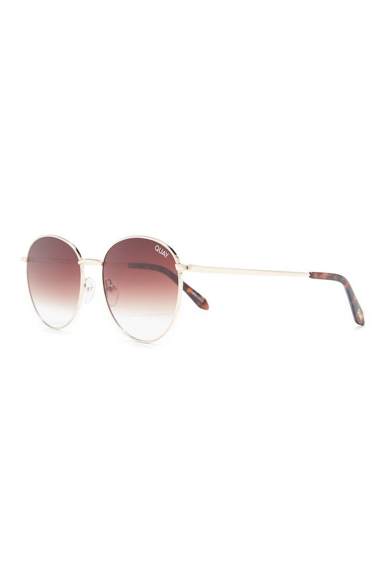 Australia 50mm Loop Me In Round Sunglasses, Alternate, color, GOLD BROWN
