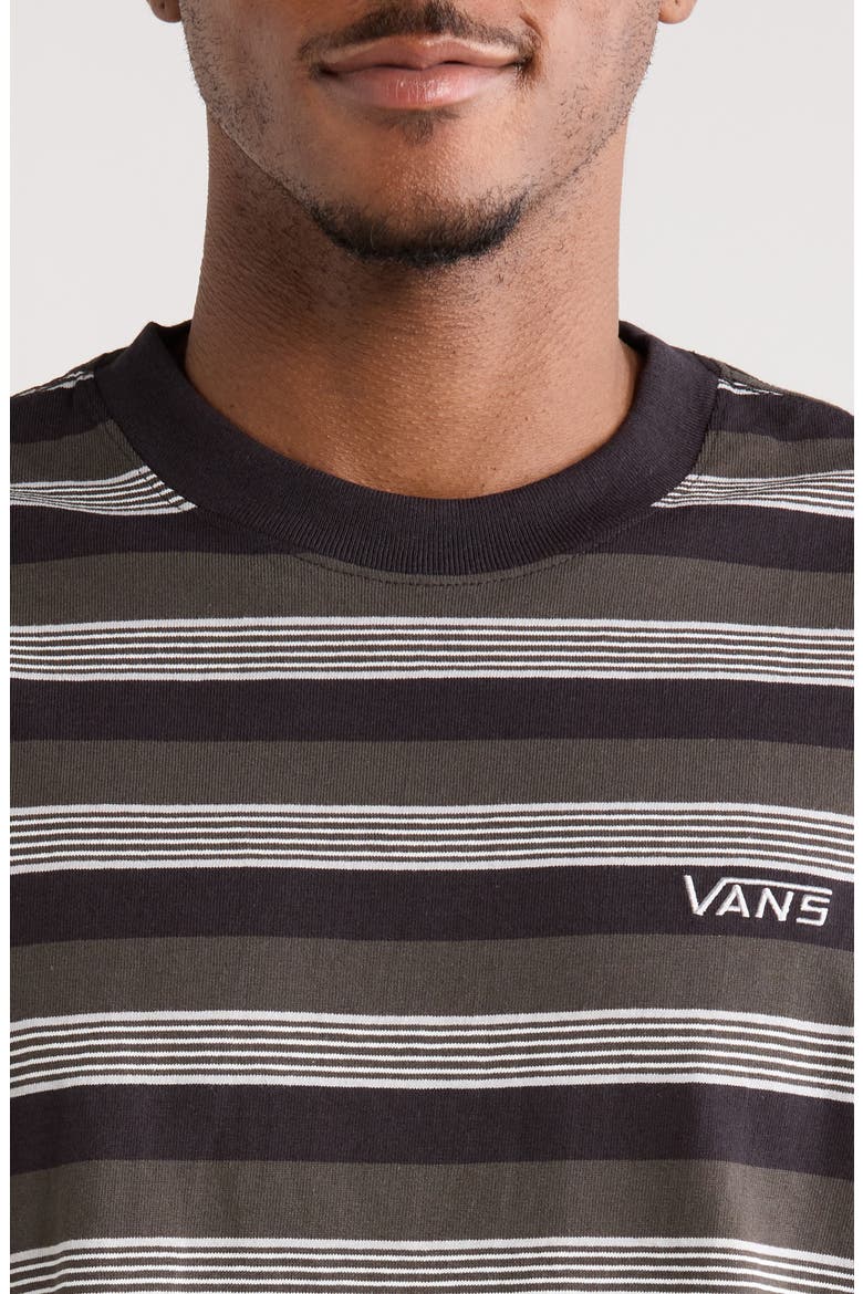 Pismo Stripe Knit T-Shirt, Alternate, color, BLACK