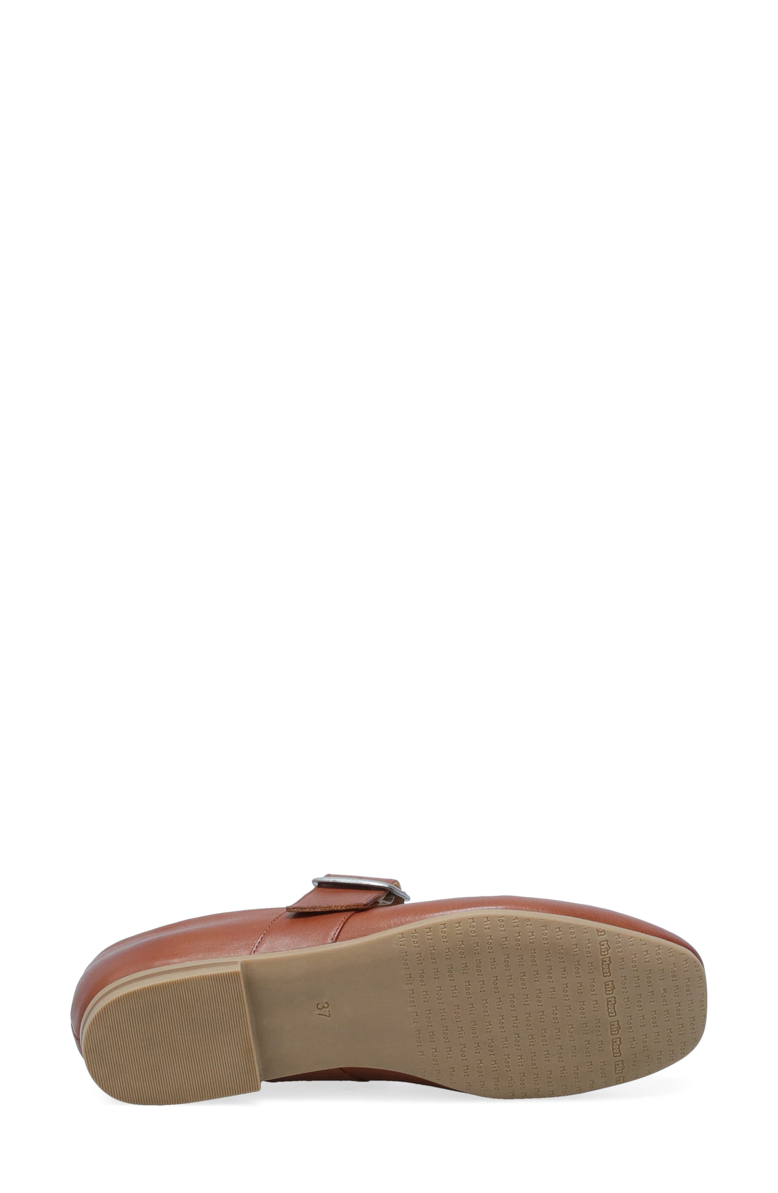 Zadie Leather Mary Jane Flat, Alternate, color, BRANDY