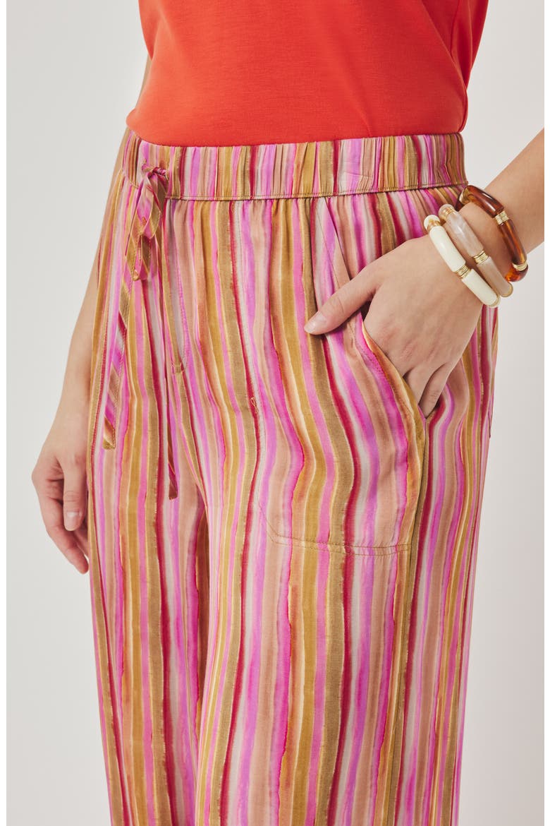 Angie Stripe Wide Leg Pants, Alternate, color, FUCHSIA PINK/ MULTI