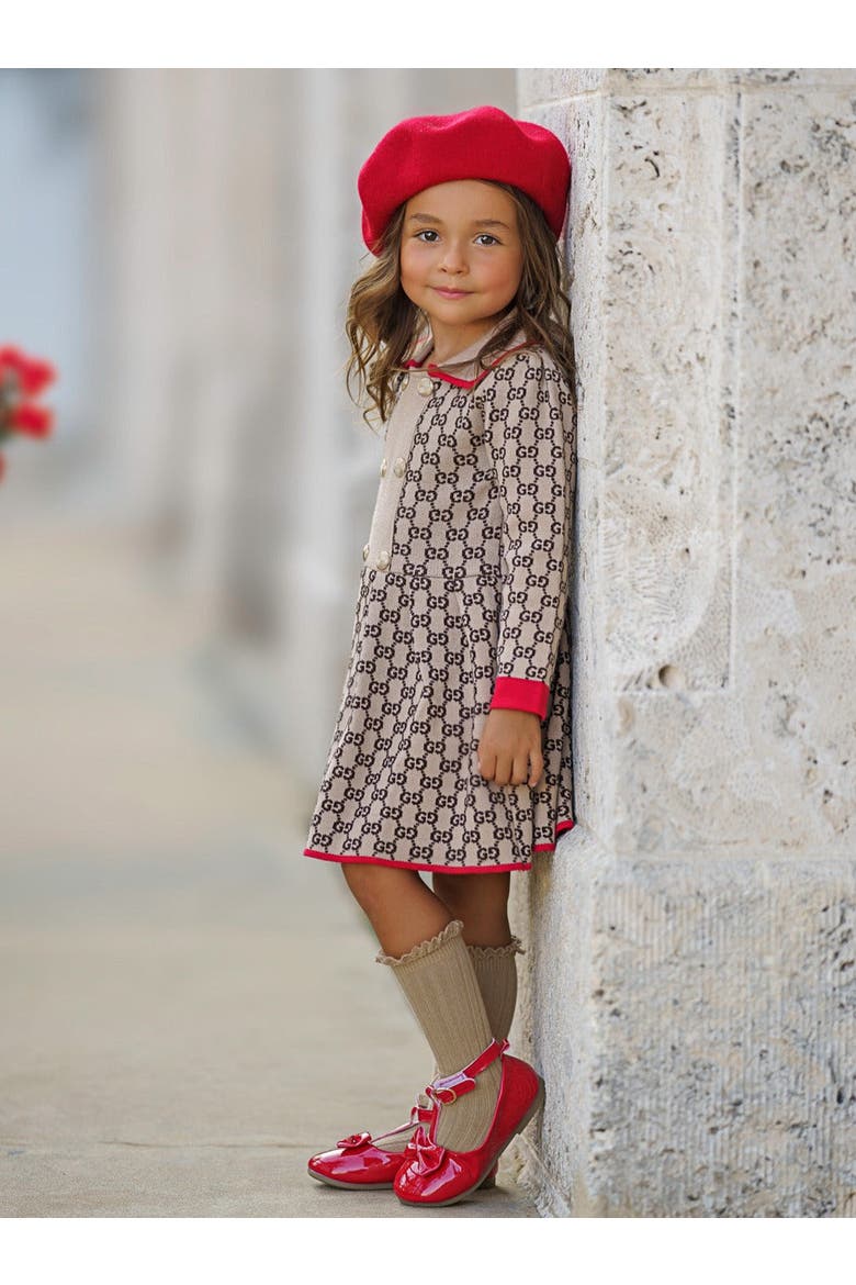 Fall Cute Festive Sweater Dress, Alternate, color, Beige