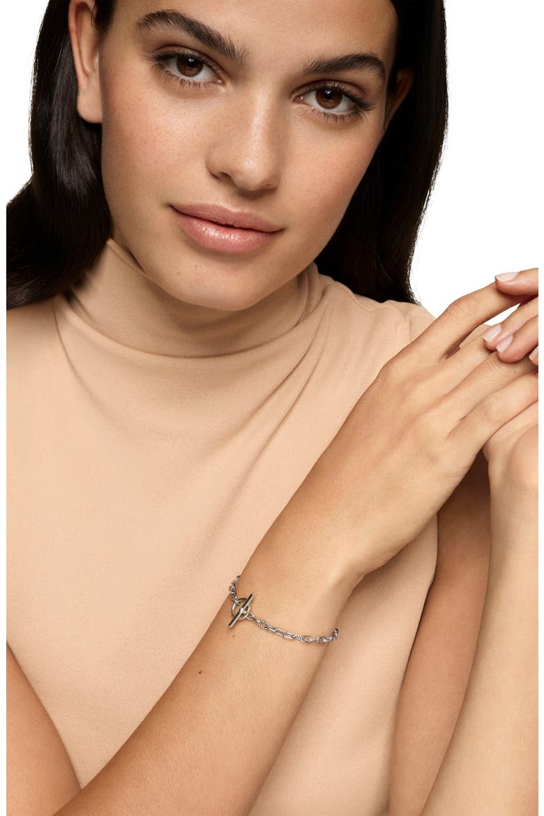 DY Madison® Toggle Chain Bracelet in Sterling Silver, 3mm, Alternate, color, SILVER