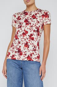 L'AGENCE Ikebana Floral Print Top
