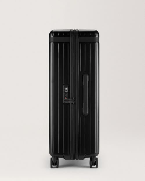 Carl Friedrik The Large Check-in Zipped Suitcase In Black/black
