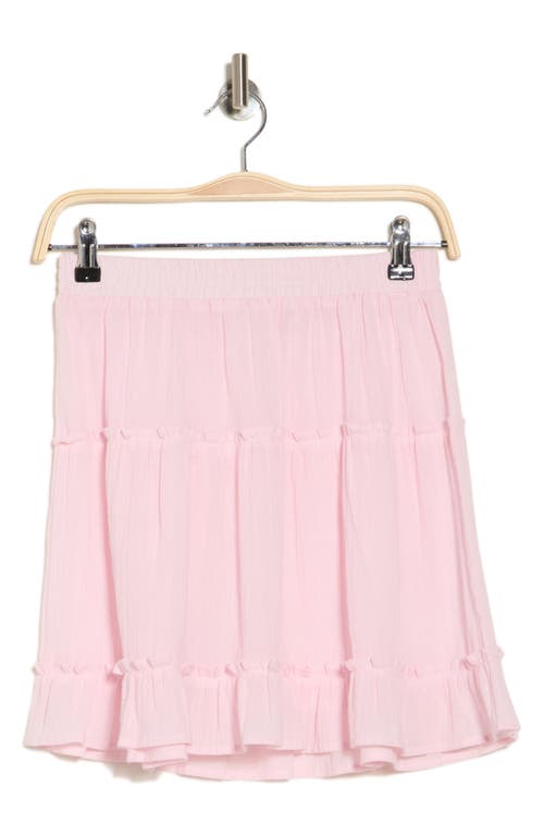 Elan Smocked Tiered Cotton Cover-up Skirt In Lilac