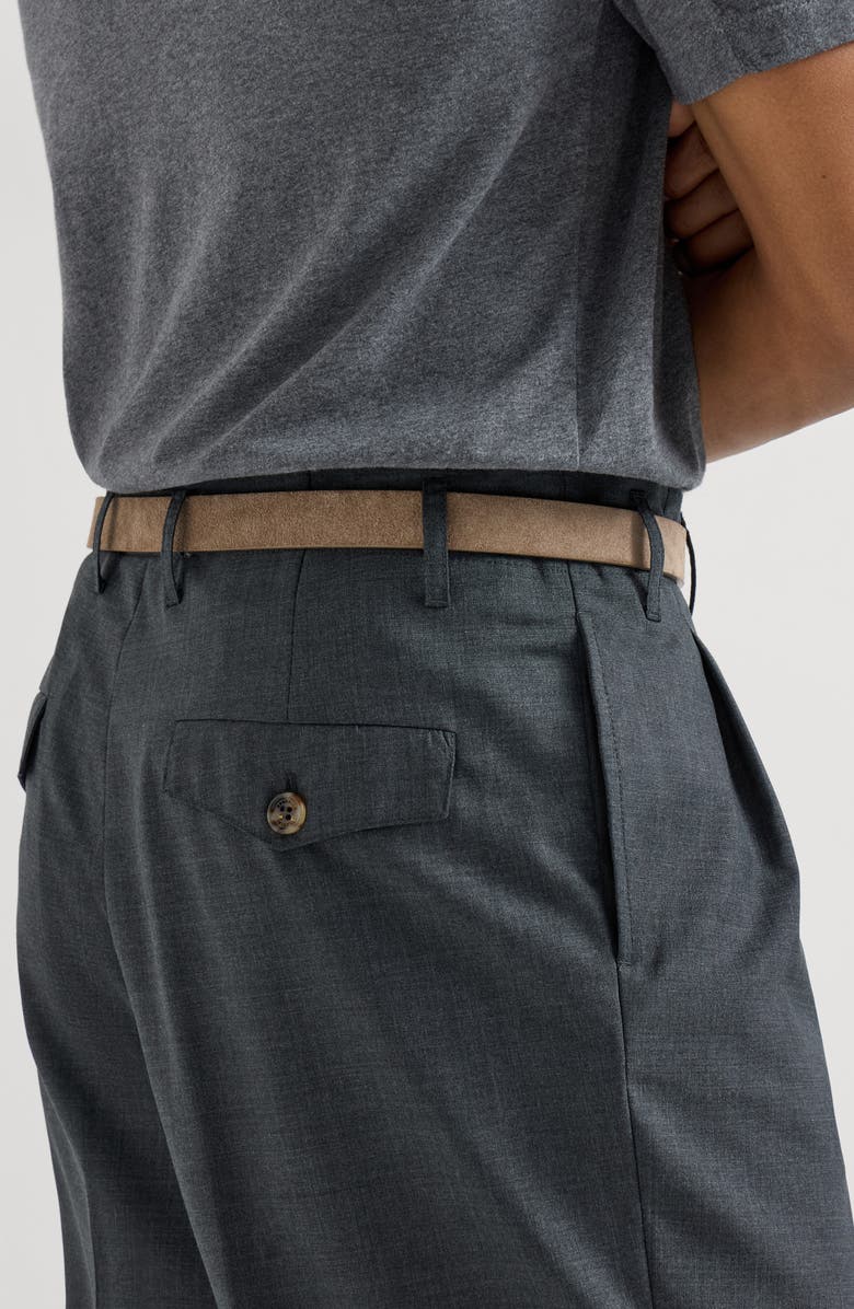 Brunello Cucinelli Virgin wool trousers, Alternate, color, Anthracite