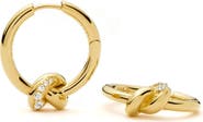 Missoma x Lucy Williams Small Pavé Knot Hoop Earrings