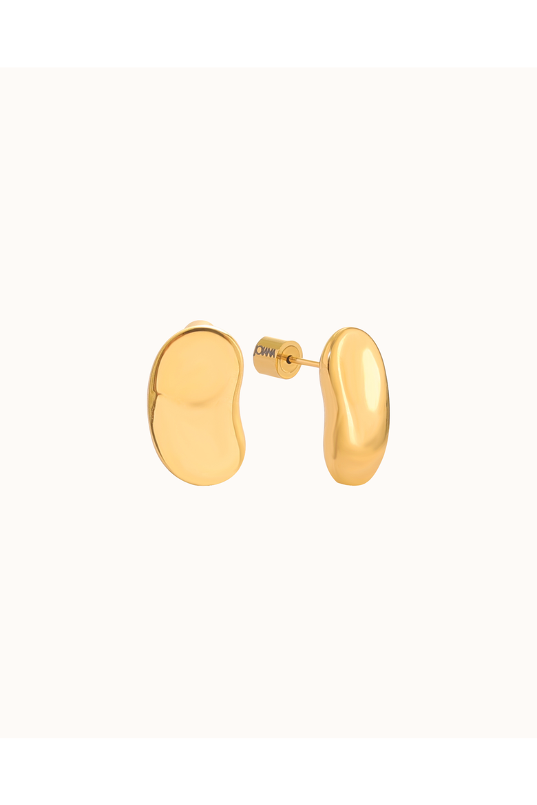 Bean Earrings, Main, color, Gold