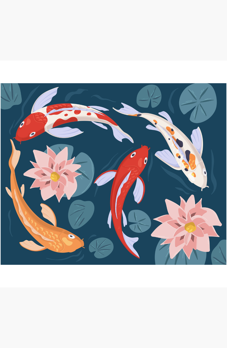 Pink Picasso Kits Koi Fish Paint by Numbers Kit, Alternate, color, 