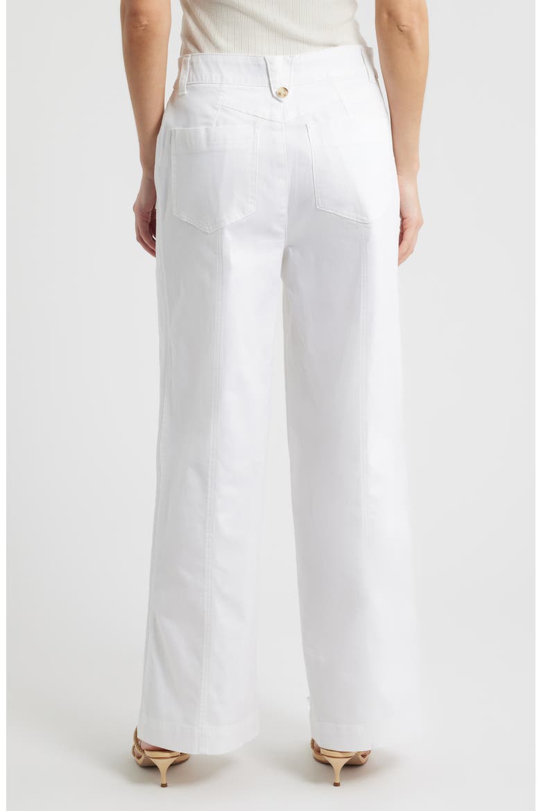 Skyrise Patch Pocket Wide Leg Pants, Alternate, color, WHITE