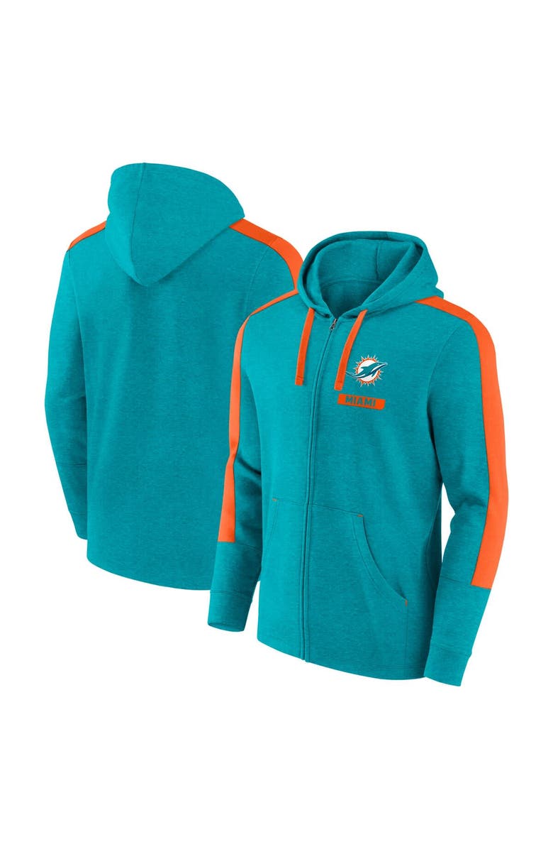 FANATICS Men's Fanatics  Aqua Miami Dolphins Gains Full-Zip Hoodie, Alternate, color, 