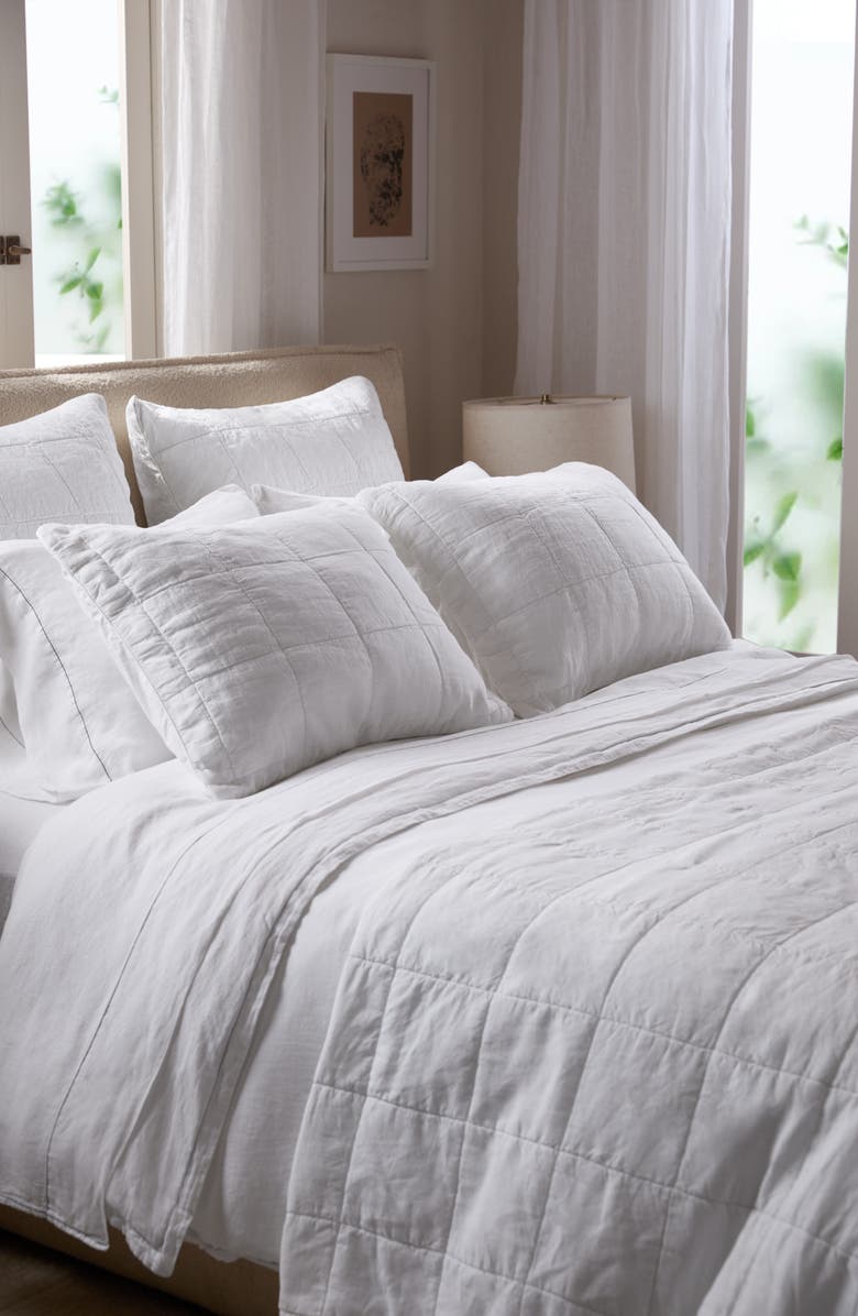 Parachute Linen Box Quilt, Alternate, color, White