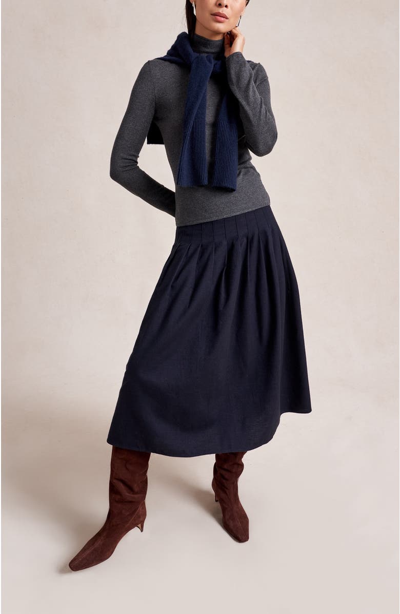 La Ligne Ewan Skirt, Alternate, color, Midnight