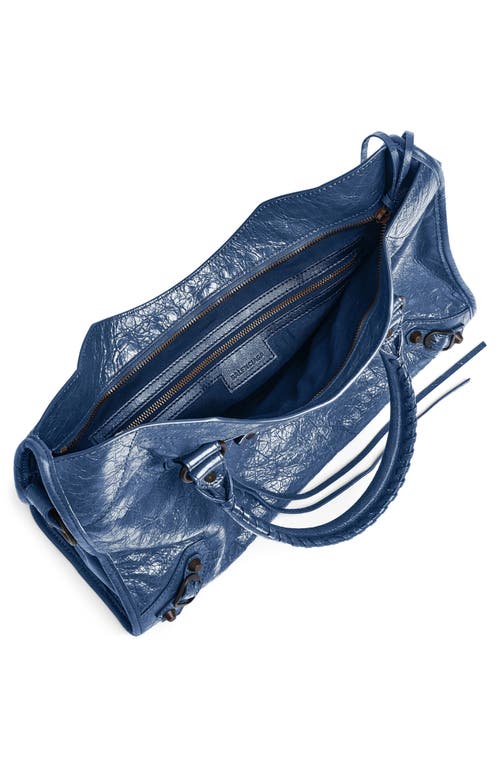 Balenciaga Le City Medium Crinkled Leather Top-handle Bag