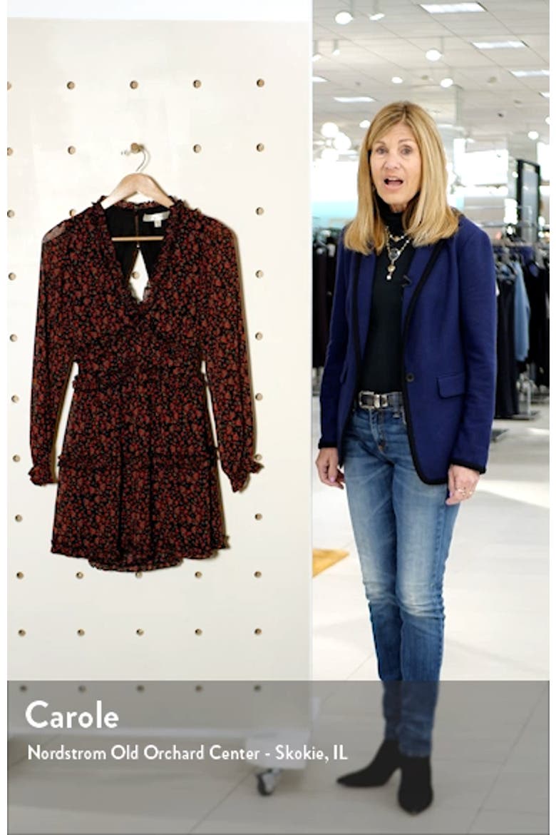 Floral Ruffle Long Sleeve Minidress video