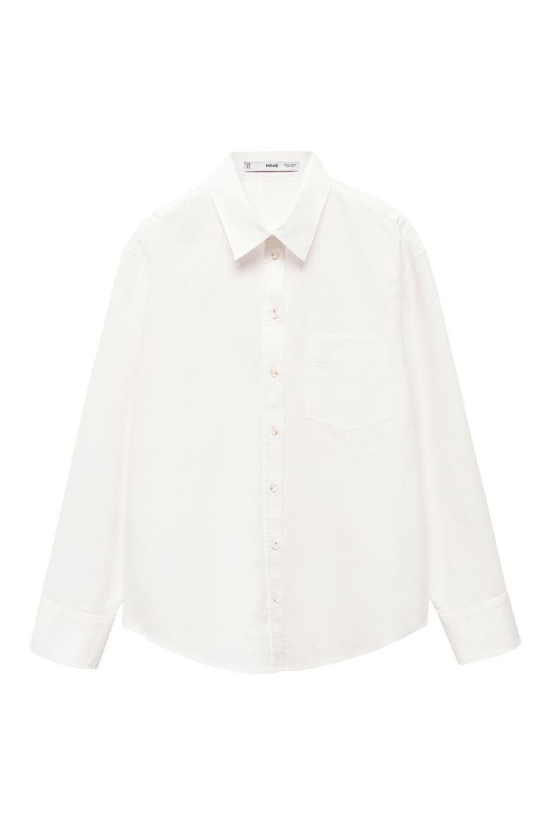 Cotton Button-Up Shirt, Alternate, color, OFF WHITE
