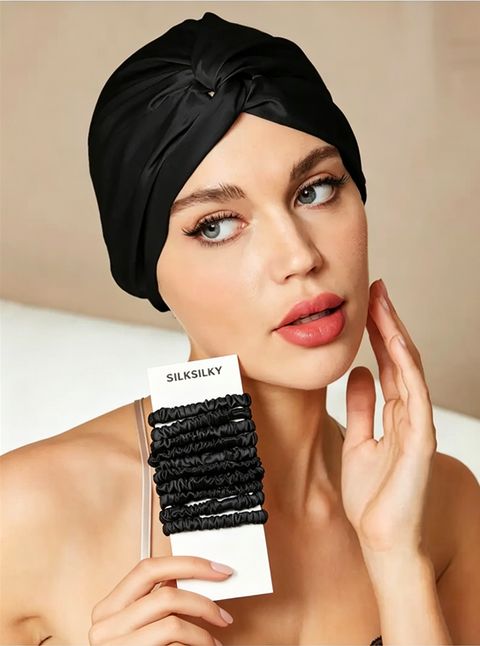 Silk Bonnet & Scrunchie Set for Sleep & Styling