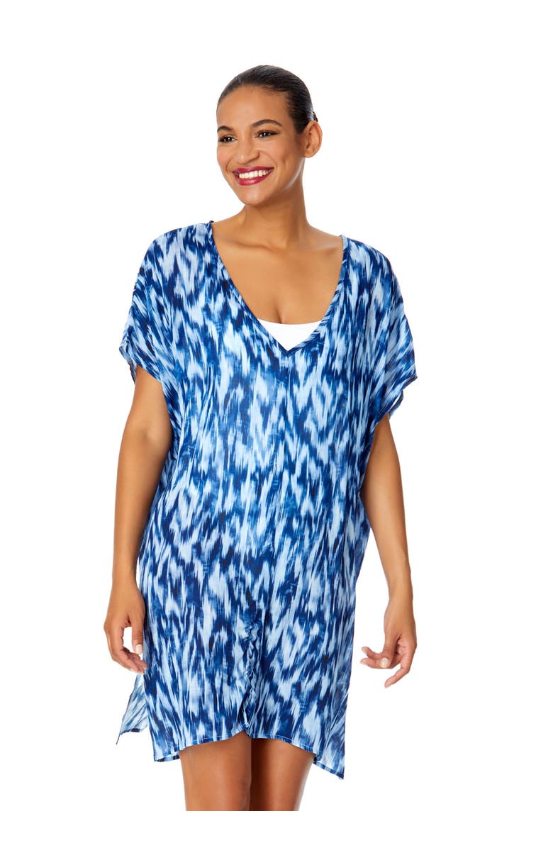 Anne Cole Women's Tie Dye Ikat Easy Tunic Swimsuit Cover Up, Main, color, Tie Dye Ikat