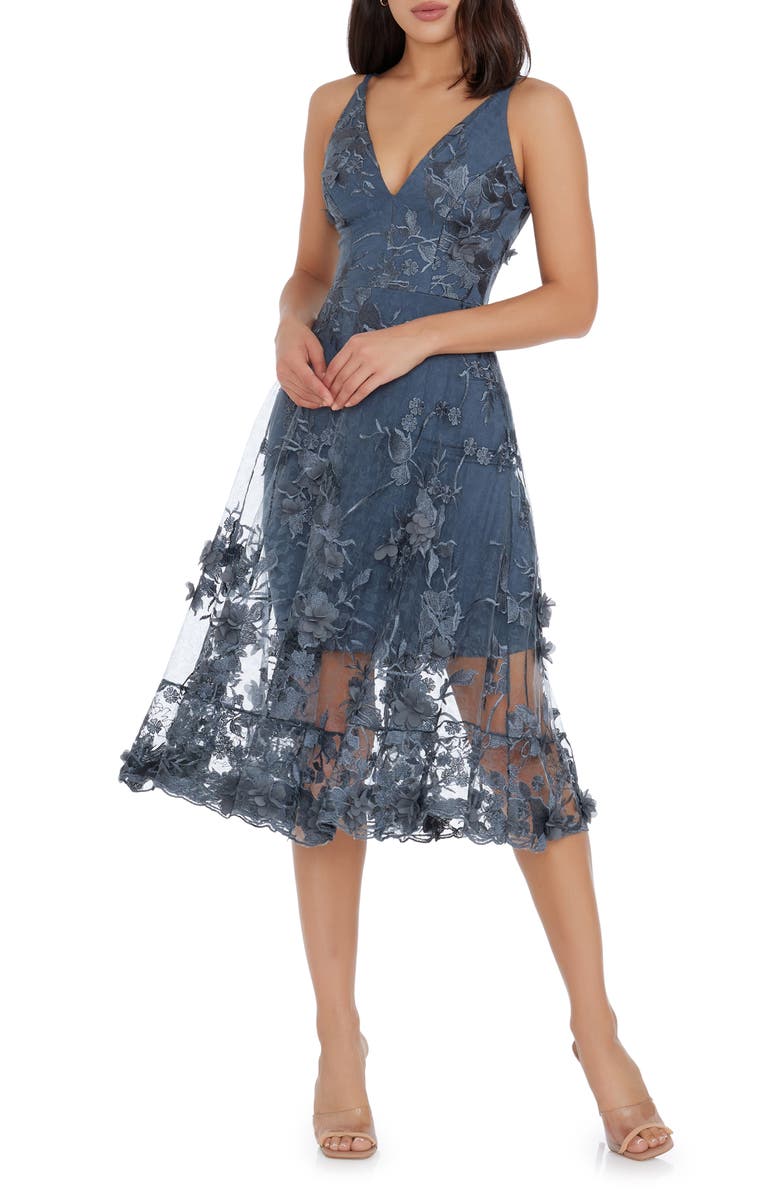 Audrey Embroidered Fit & Flare Dress
