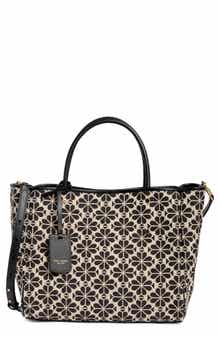 spade flower jacquard tote