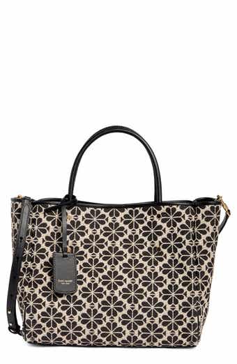 spade flower jacquard tote