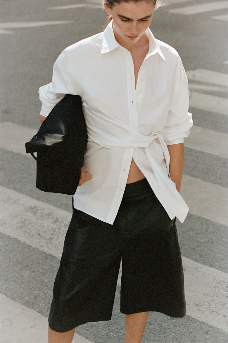 Tie-detail Shirt, Alternate, color, White