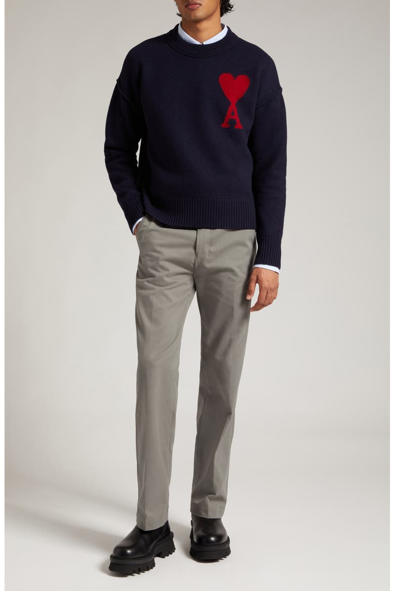 Classic Ami de Coeur Logo Embroidered Button-Down Shirt, Alternate, color, SKY BLUE
