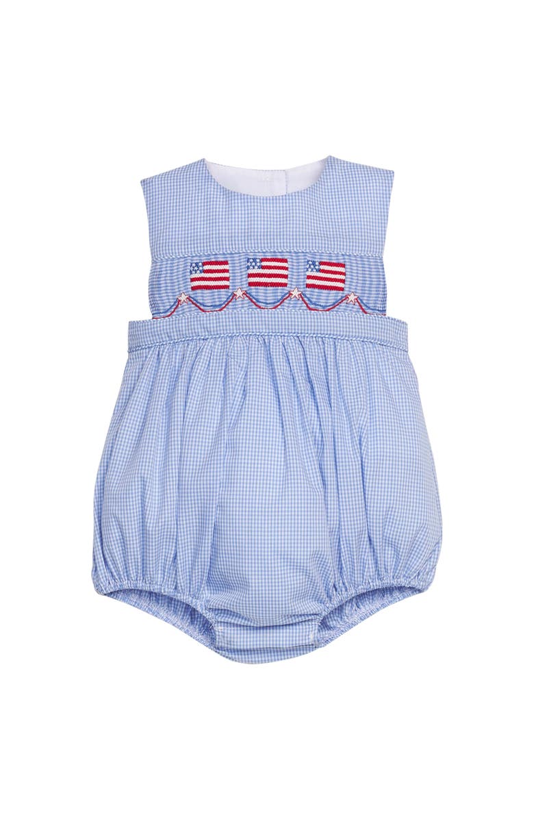 Little English Smocked Apron Bubble, Main, color, Flags