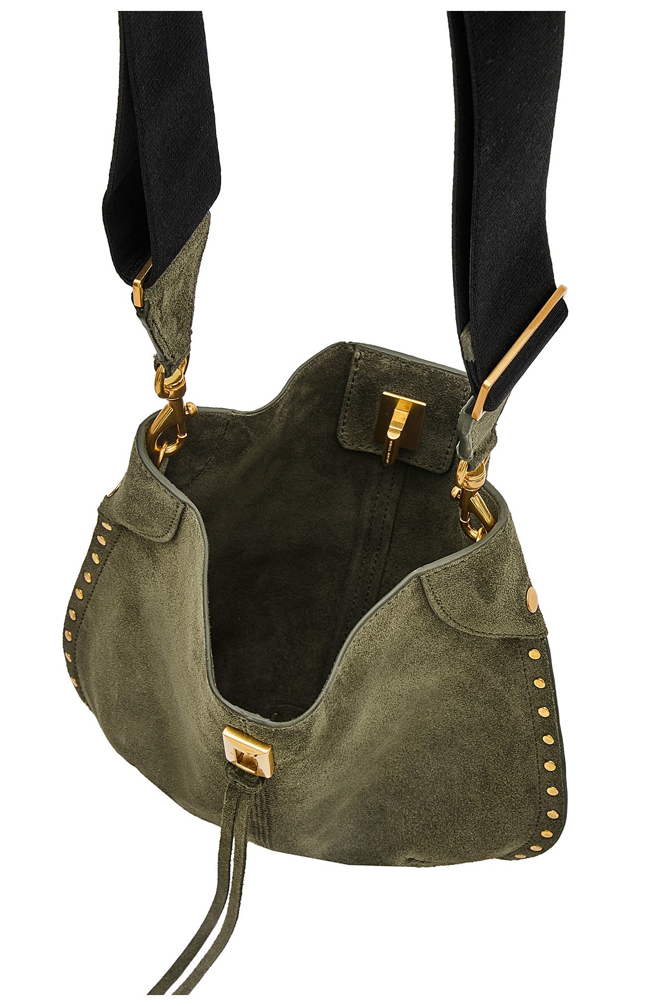 Darren Slim Leather Crossbody, Alternate, color, OLIVE