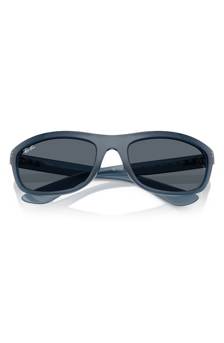 Ray-Ban 62mm Oversize Rectangular Sunglasses, Alternate, color, Dark Blue