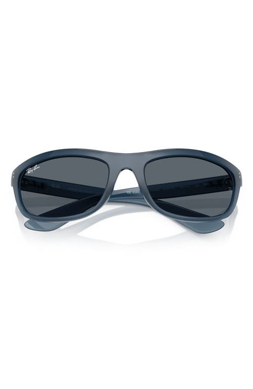 Ray Ban Ray-ban 62mm Oversize Rectangular Sunglasses In Dark Blue