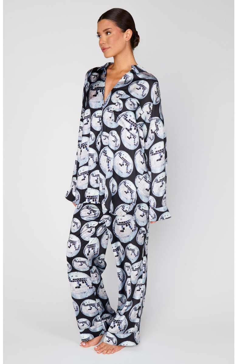 Show Me Your Mumu Overslept PJ Set, Alternate, color, Disco Ball Silky