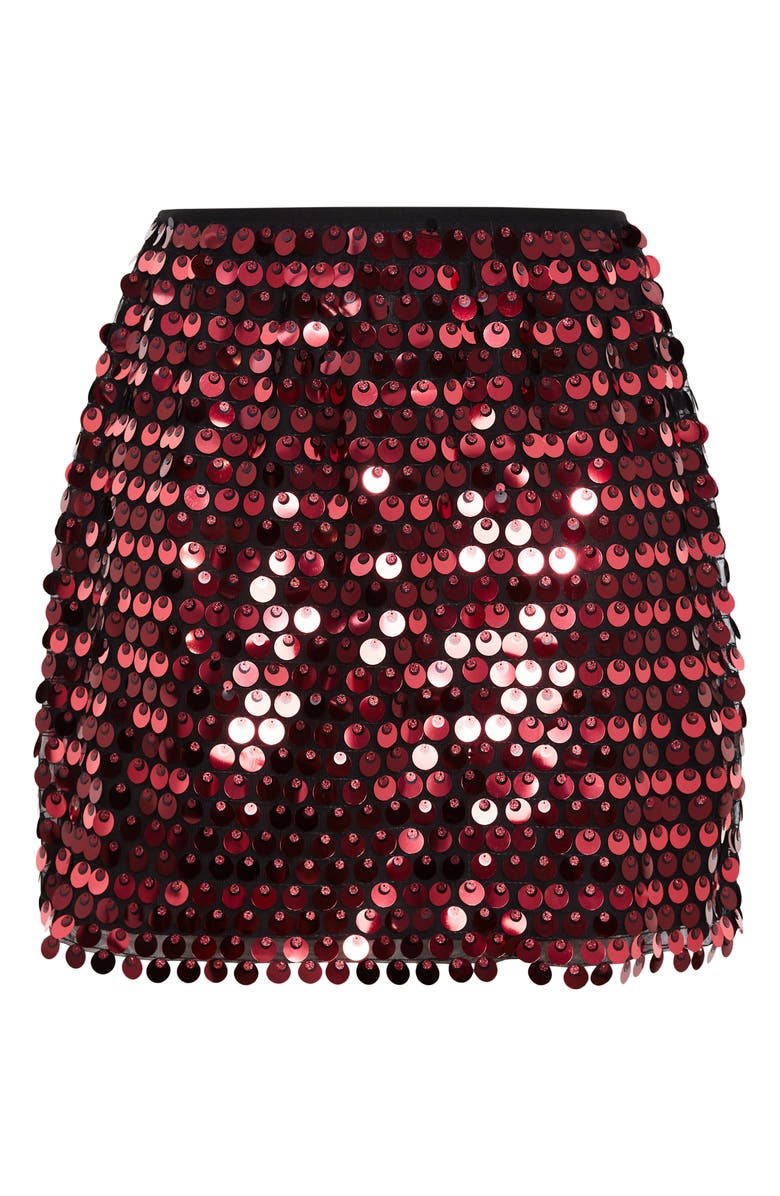 City Chic Disco Paillette Miniskirt, Alternate, color, 