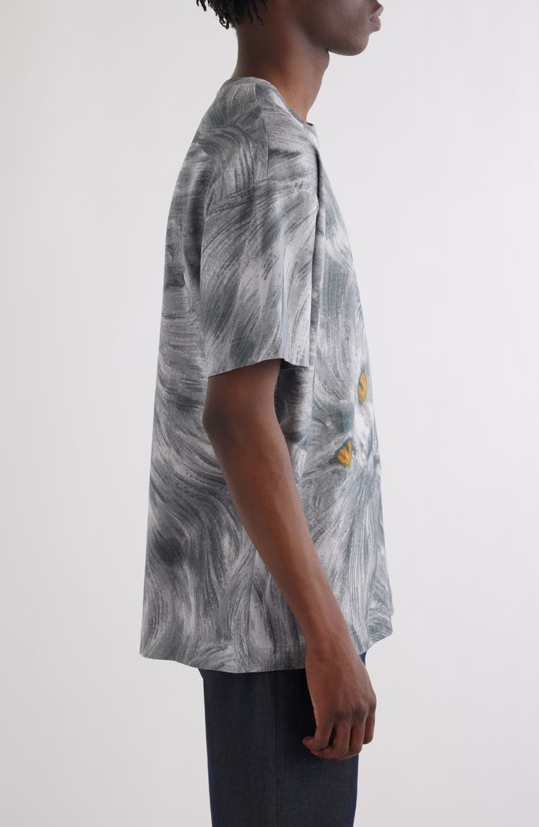 Givenchy Cat Print T-Shirt, Alternate, color, 