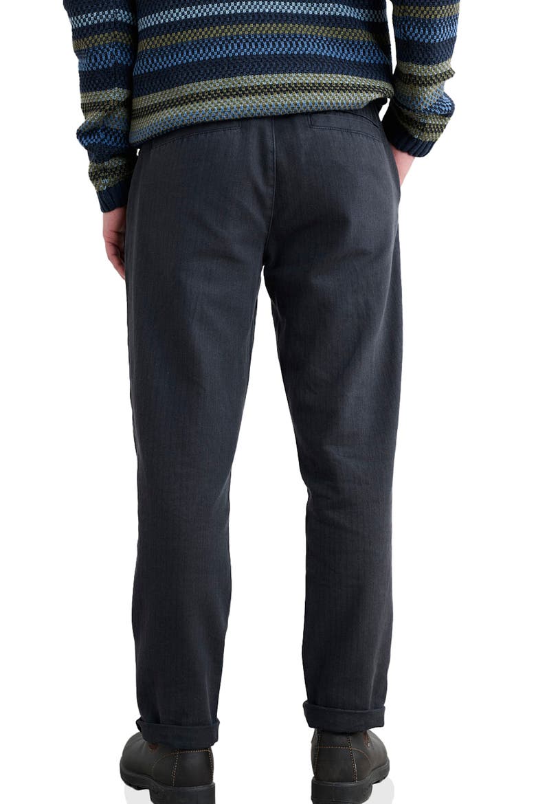 Helmsman Pleated Tapered Linen & Organic Cotton Pants, Alternate, color, INKWELL