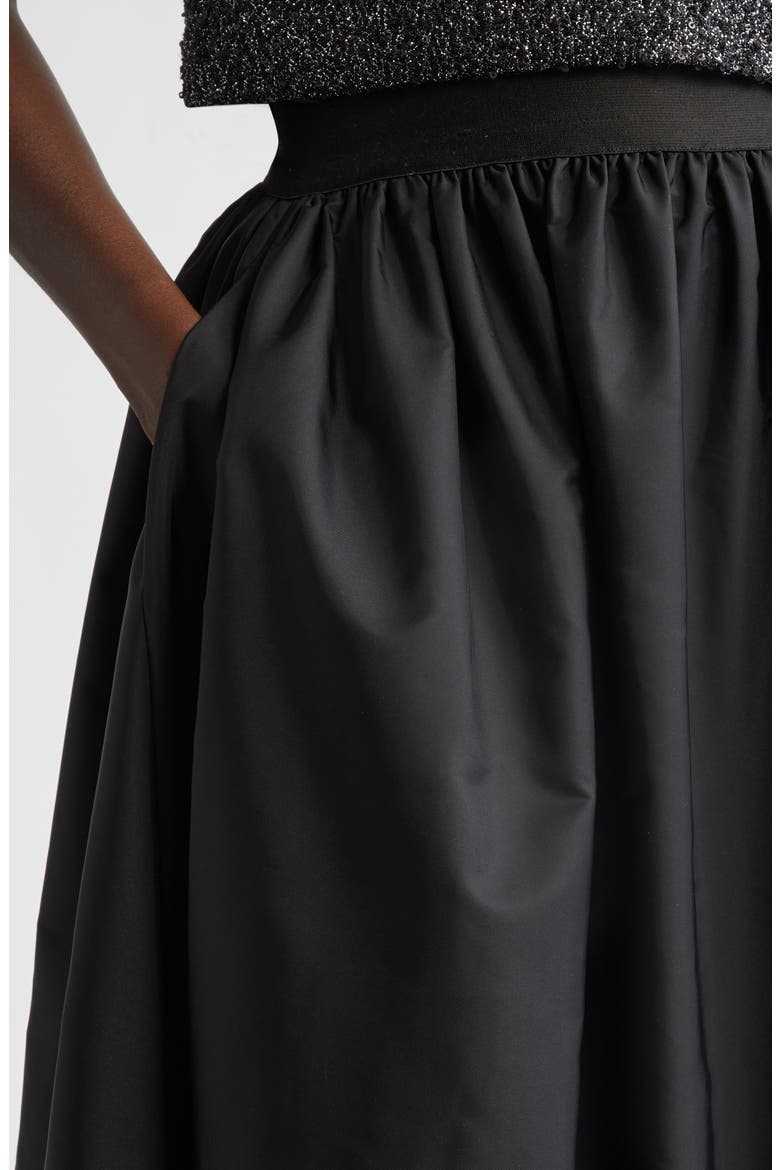 Taffeta Skirt, Alternate, color, BLACK