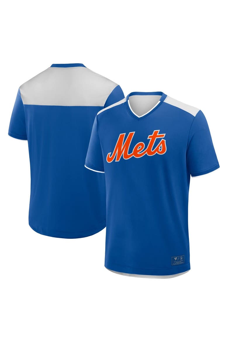 Men's Fanatics Royal New York Mets Walk Off V-Neck T-Shirt, Main, color, Royal