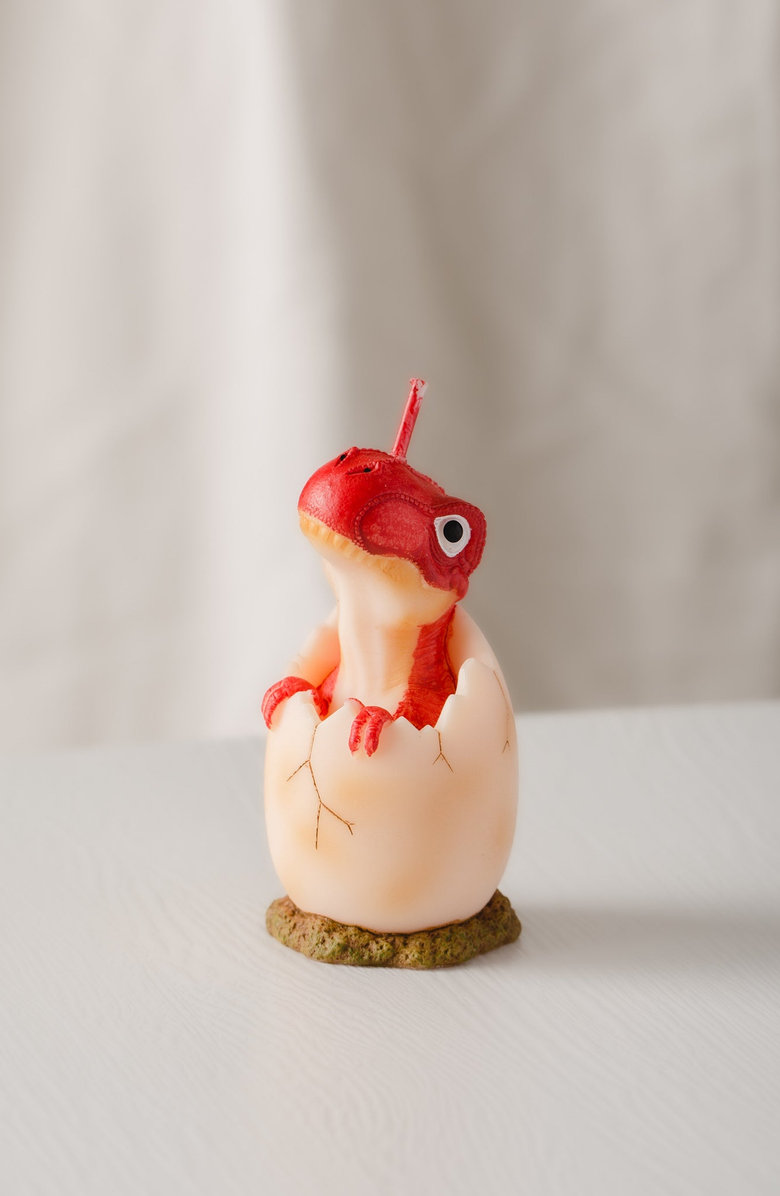 Southlake gifts Dinosaur Candle, Alternate, color, Red Dinosaur