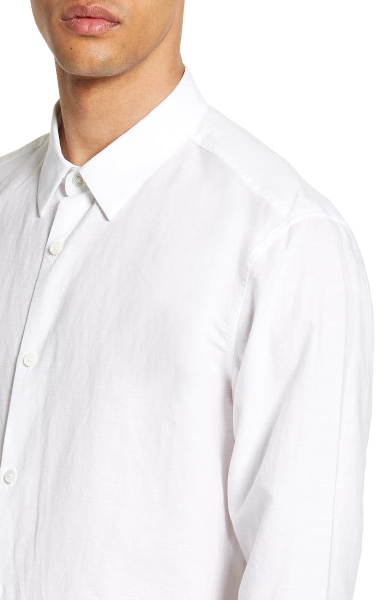 Theory Irving Slim Fit Linen Blend Shirt, Alternate, color, 
