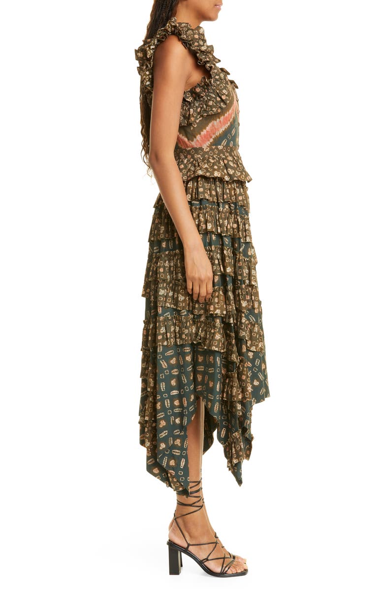 Ulla Johnson Nia Ruffle Midi Dress, Alternate, color,
