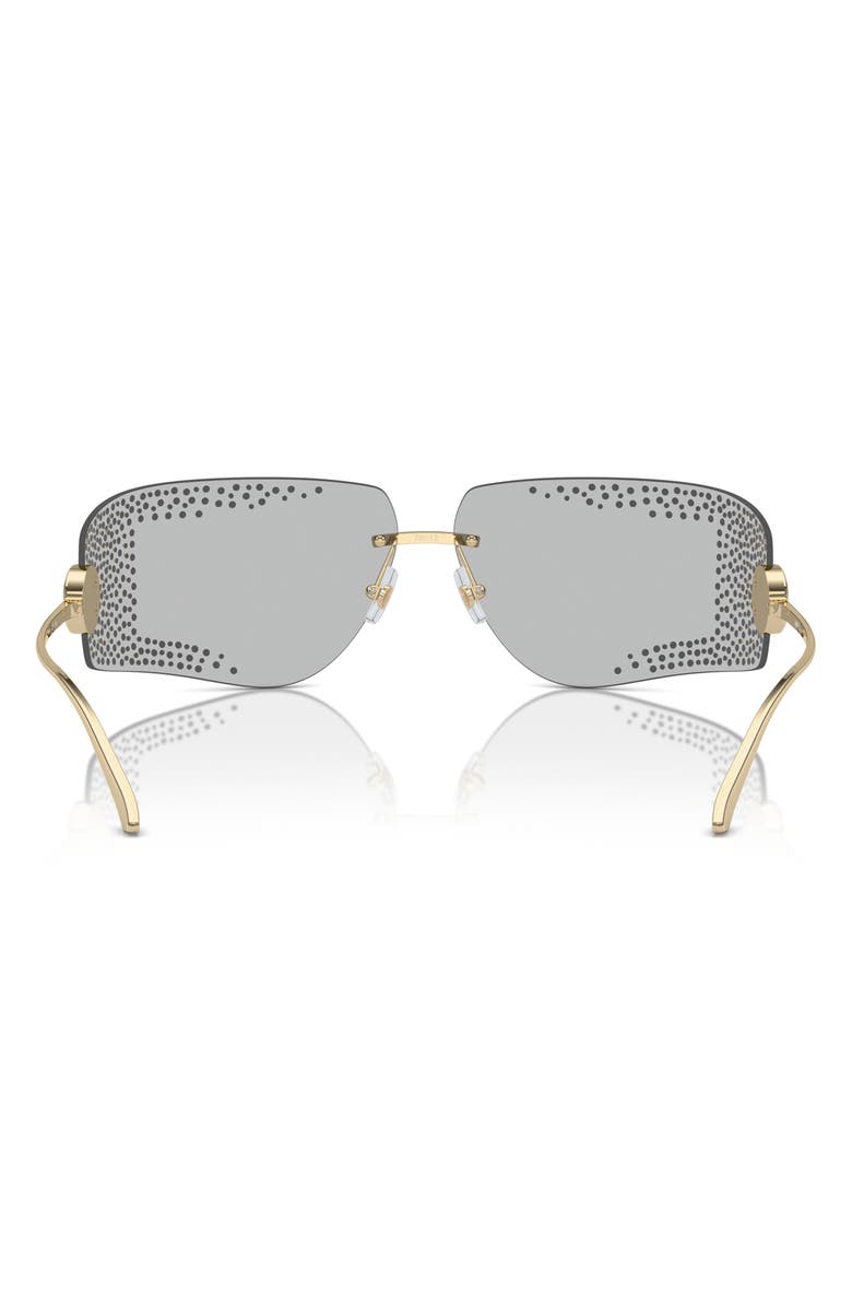 Jimmy Choo 78mm Oversize Pillow Sunglasses, Alternate, color, Pale Gold / Light Grey
